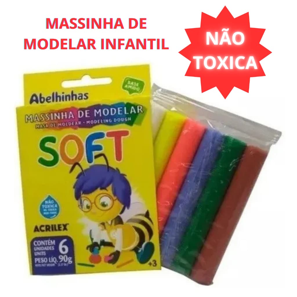 Massinha de modelar infantil massa de modelar Macinha colorida