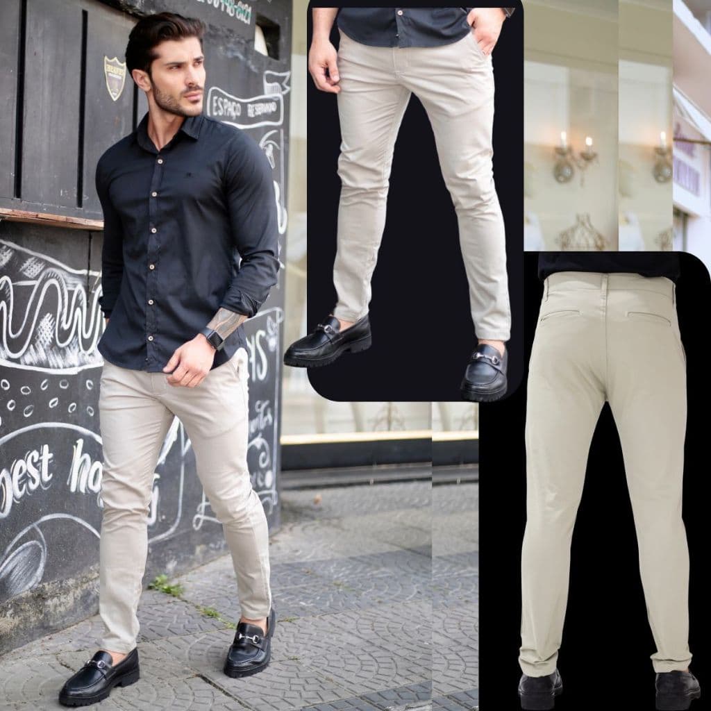 Calça Alfaiataria Sport Fino Sarja Lycra de Alta Qualidade Premium Para Varias Ocasioes