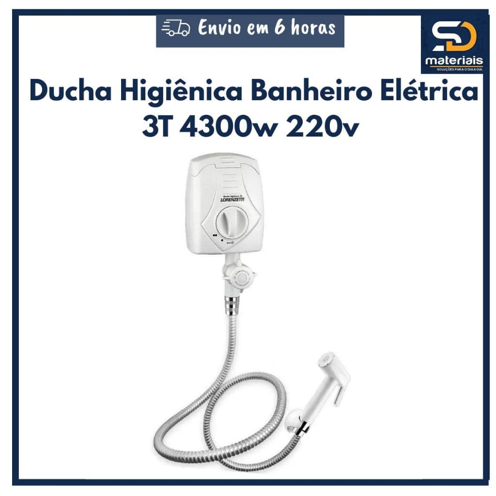 Ducha Higiênica Para Banheiro Eletrica 3T 4300w 220v Lorenzetti