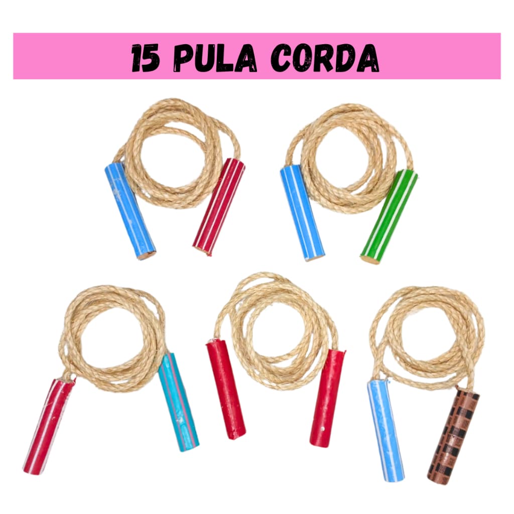 15 Unid Pula Corda Sisal Brinquedo Infantil Lembrancinha Infantil
