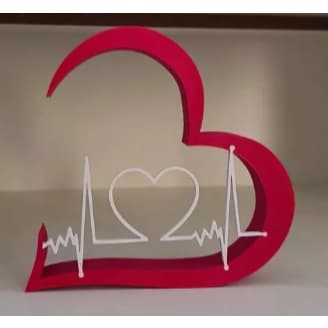 Coração Decorativo 3D - Enfeite de Coração - Presente Criativo Dia dos Namorados
