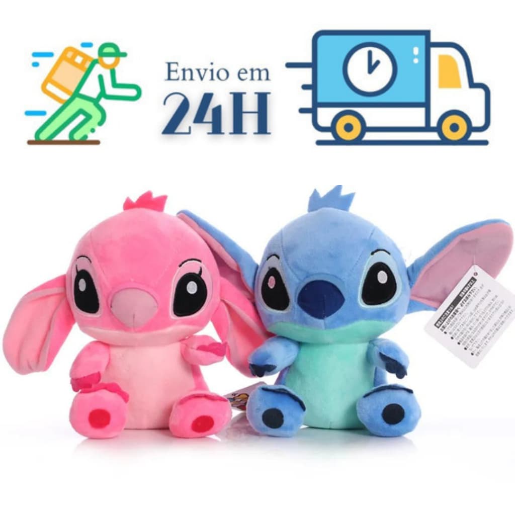 Pelúcia Lilo E Stitch Original 20cm Com Ventosa Urso de pelúcia Disney Brinquedo de Pelúcia