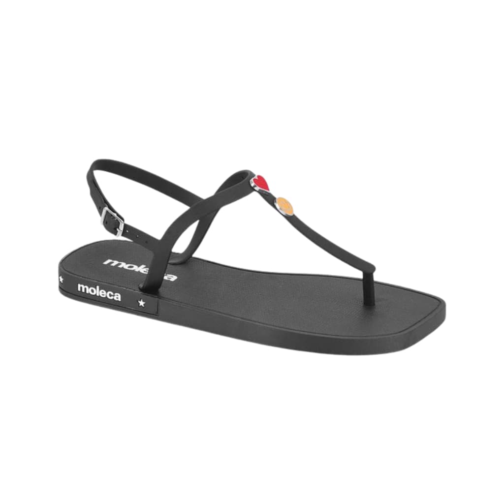 Sandalia Rasteira Feminina Moleca Original Detalhe Dourado
