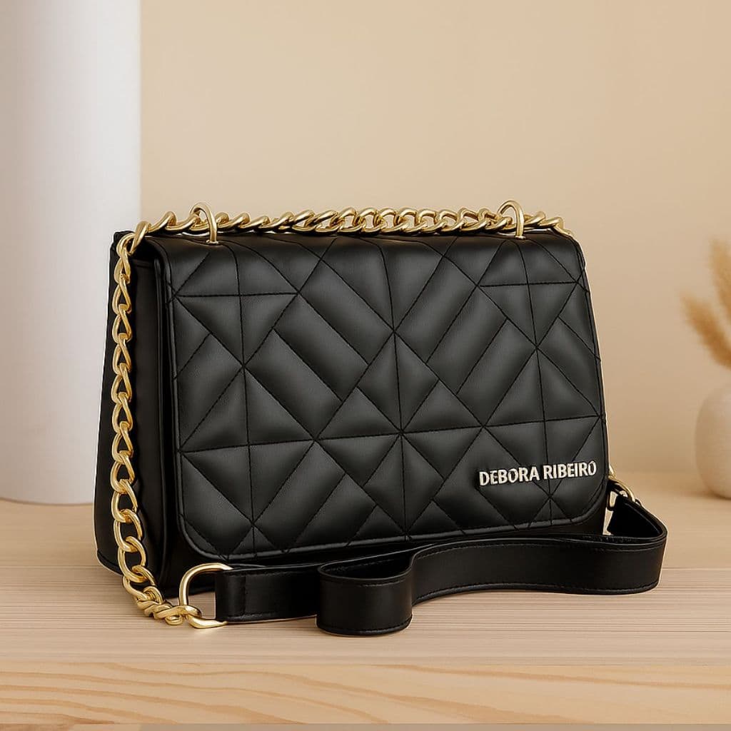 Bolsa Feminina Pequena Transversal De Ombro Alça De Corrente
