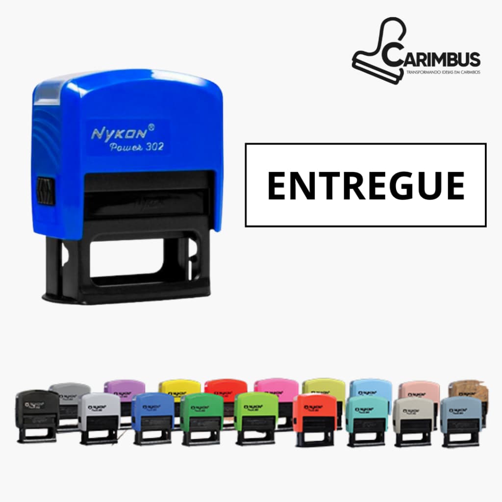 Carimbo Automático "ENTREGUE" Nykon 38X14