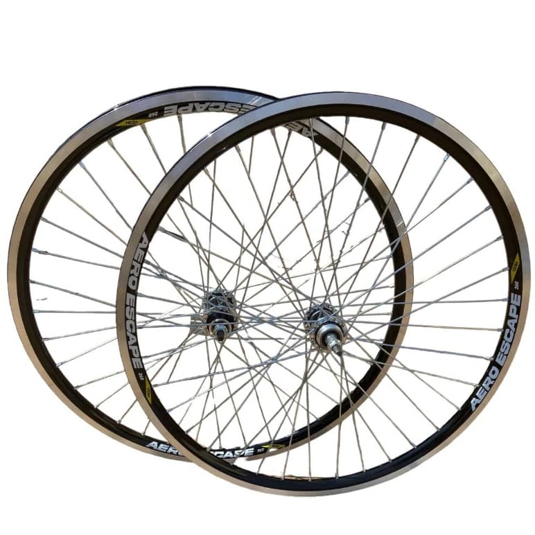 Par de Roda Aro 26x1.95 Aero VZAN Preto com Cubo Rolamento de Alumínio Bicicleta Bike MTB Urbana