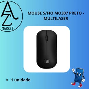 MOUSE S/FIO MO307 PRETO - MULTILASER