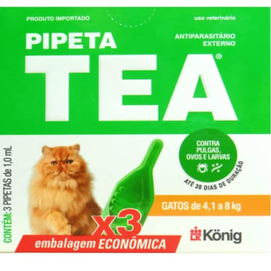 PIPETA TEA X3 GATO 4,1 ATE 8KG 1ML. 3 unidades