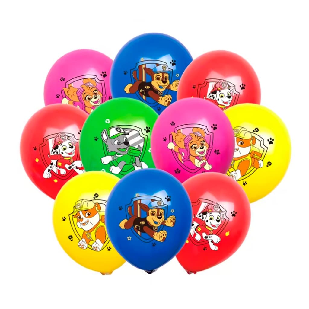 Balão Patrulha Canina Kit Com 10 Unidades