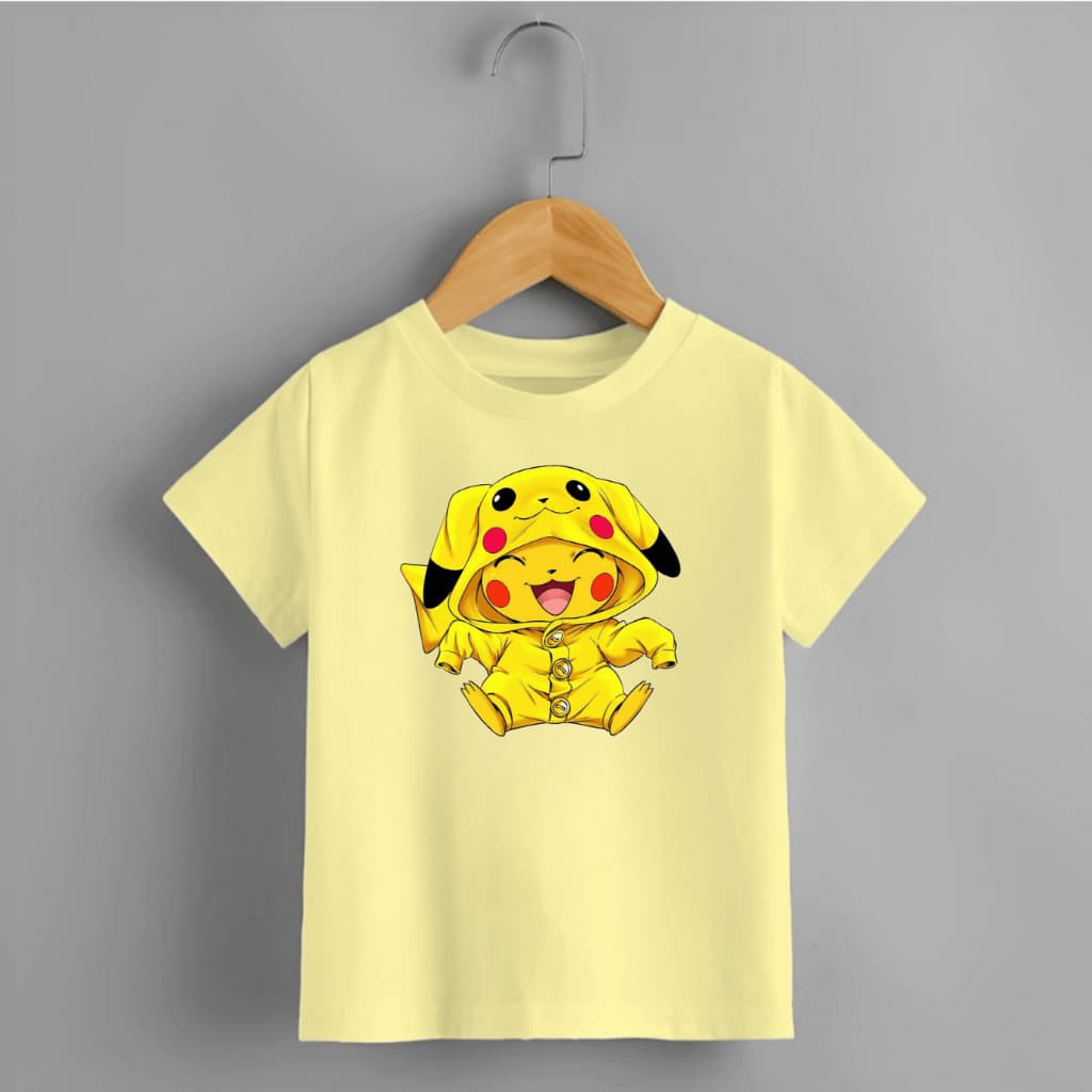 Camisa Infantil / Juvenil Unissex - Estampa Personalizada Pikachu desenho - Camiseta 100% Algodão Alta Qualidade