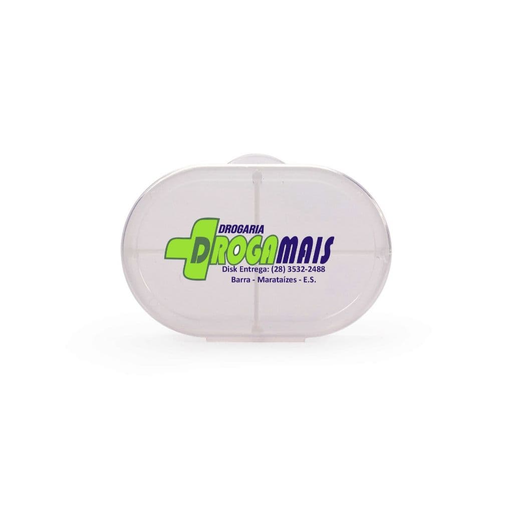 30 Porta Comprimidos Oval - 4 divisórias