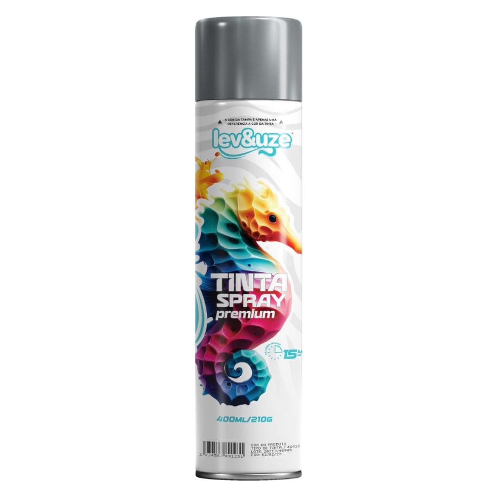 SPRAY METALICO PRATA 400ml - LEV&UZE