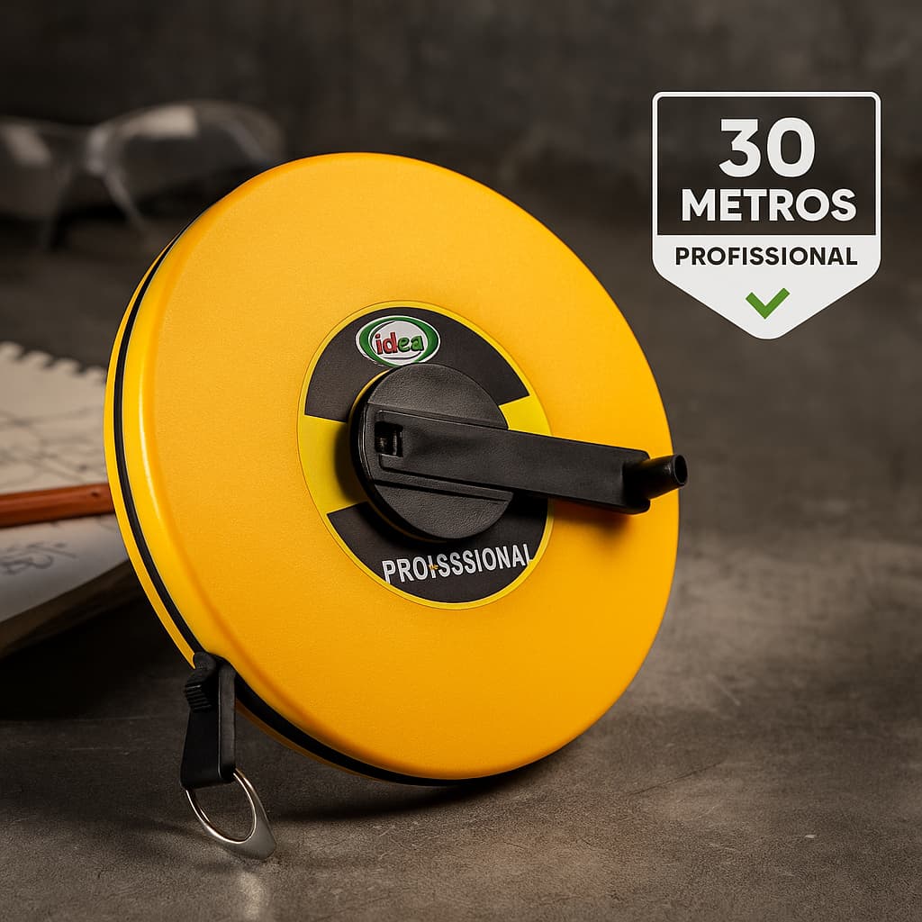 Trena Fita De Fibra Em Estojo De Pvc 30 Metros