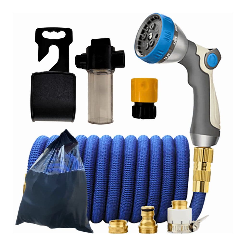 Kit Mangueira Retrátil Extensível 30m Multifuncional
