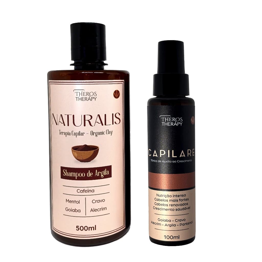 Shampoo antiqueda Argila Terapia Capilar Tônico Crescimento capilare alecrim goiaba cravo cafeina