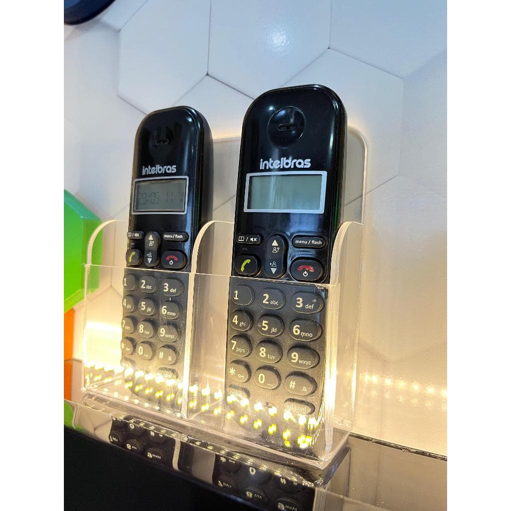Suporte Dupla em Acrílico Porta Controle de TV e Ar Condicionado