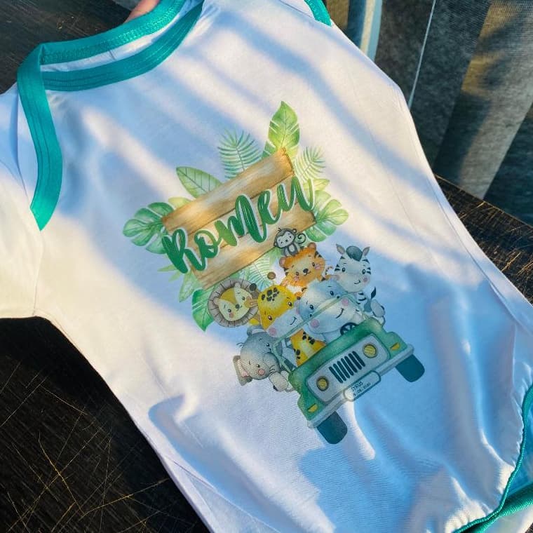 KIT 5 BODY PARA BEBÊS PERSONALIZADOS COM SUA ARTE!