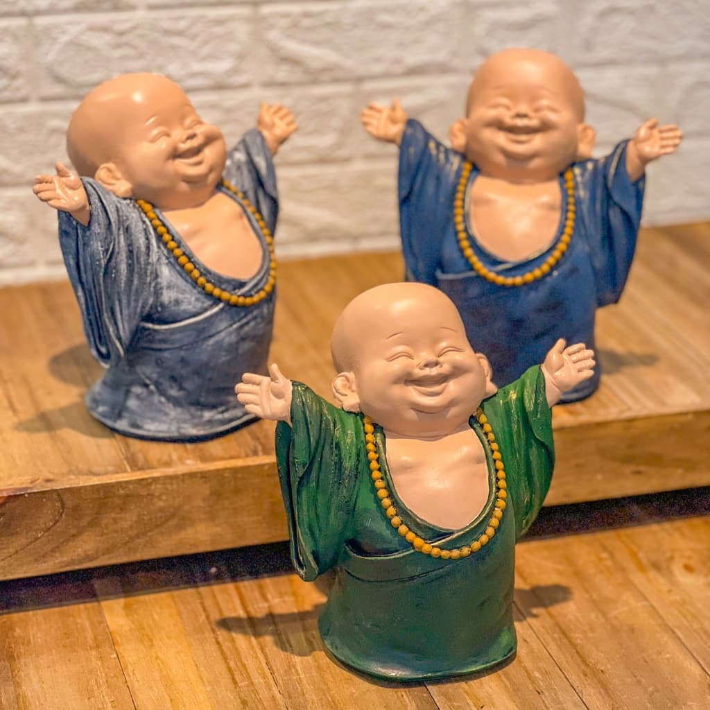 Buda Chines Da Felicidade Braços Abertos Zen Estatueta 29cm