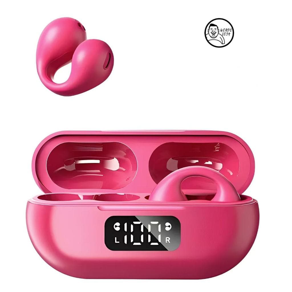 TWS Clipe Auricular Sem Fio Bluetooth 5.3 headset Esporte display Digital Redução De Ruído Não Entra No Fone De Ouvido