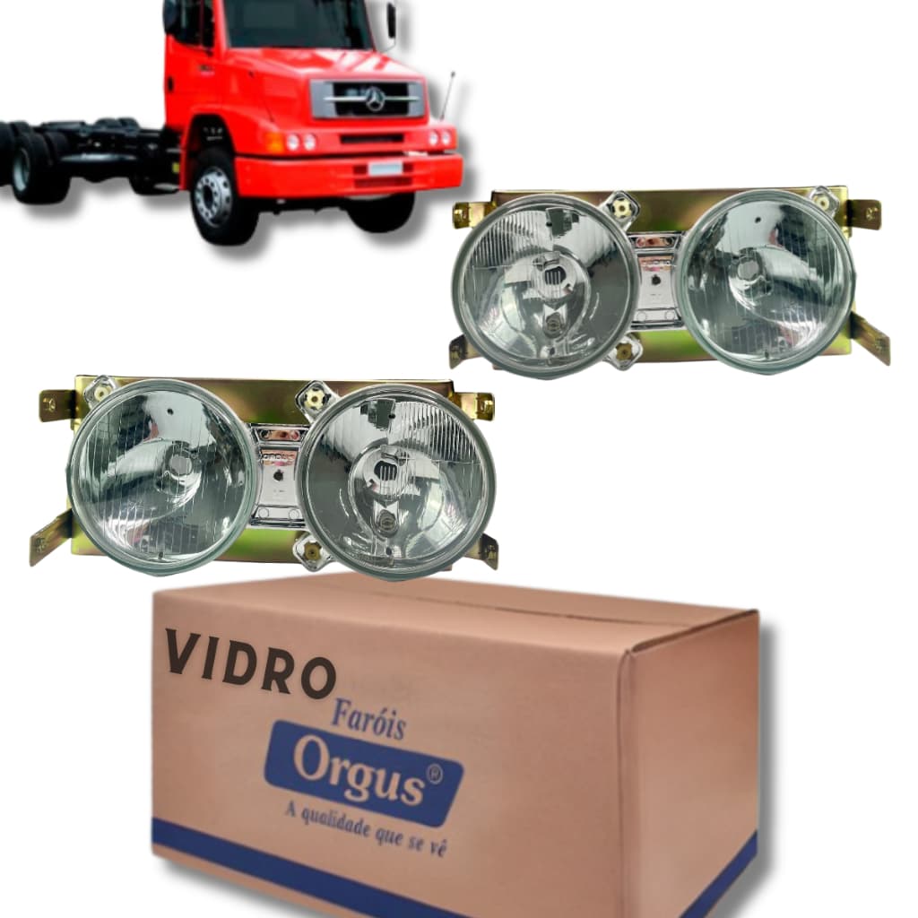 Par Farol Mb 1620 1634 1938ls 2000 2001 2002 2003 2004 2005 Á 2011 - Duplo - Lente Vidro / Orgus