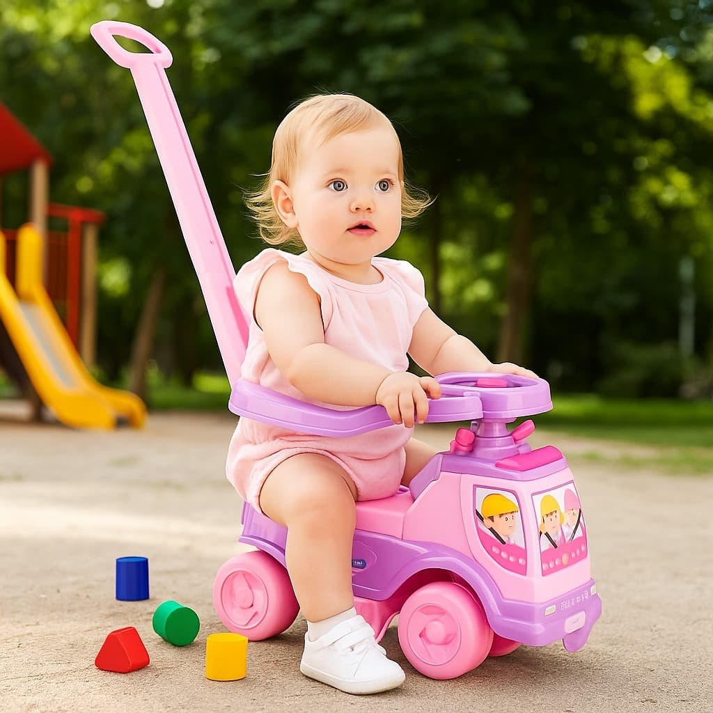 Totoka Plus Com 5 Musicas Eletronica Infantil  Acompanha Apoio Dos Pés e Braços Com Empurrador