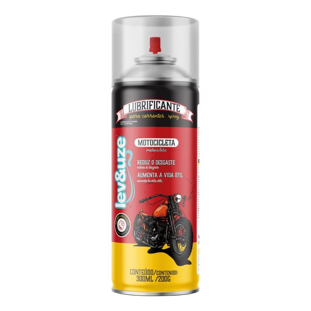 LUBRIFICANTE P CORRENTE MOTO SPRAY 300ml150g - LEV&UZE
