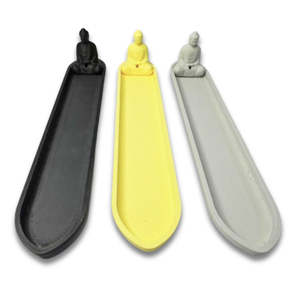 Incensário Buda para Incensos de Palito + Brinde Caixa c/ 8 incensos | 3 Cores Disponíveis