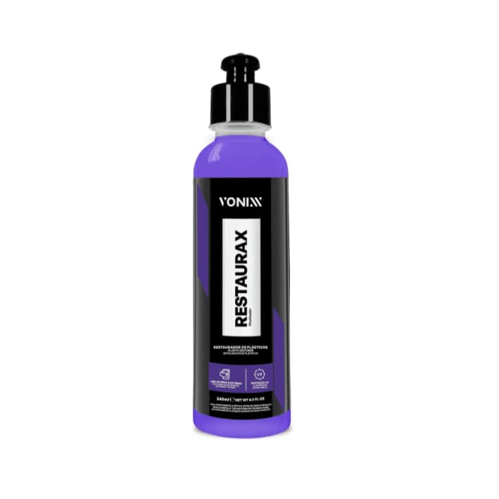 Restaurax 240ml Vonixx Renova e Restaura Superfícies Plásticas Para-Choques Painéis Lateral de Porta
