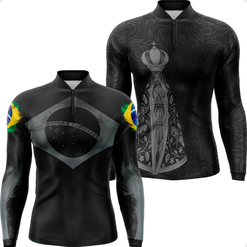 Kit 2 Camisa de Pesca Tecido Fresco Térmico Fresco Proteção Uv50+ Anti-mosquito