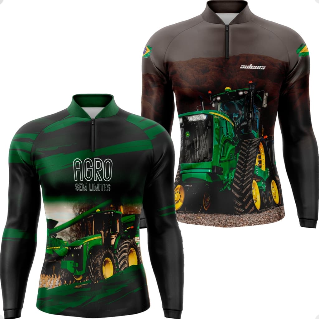 kit 2 Camisa Agro Proteção Uv50+ Blusa Agropecuária Tecido Térmico Fresco Vida de Campo