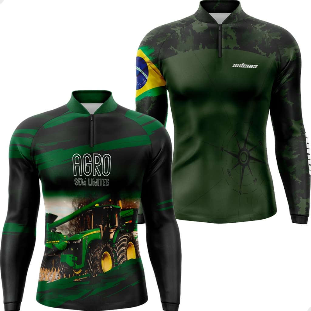 Kit Camisa Agro  2 Unidades Tecido Térmico Fresco Confortável Tecnologia Repelente Uv50+