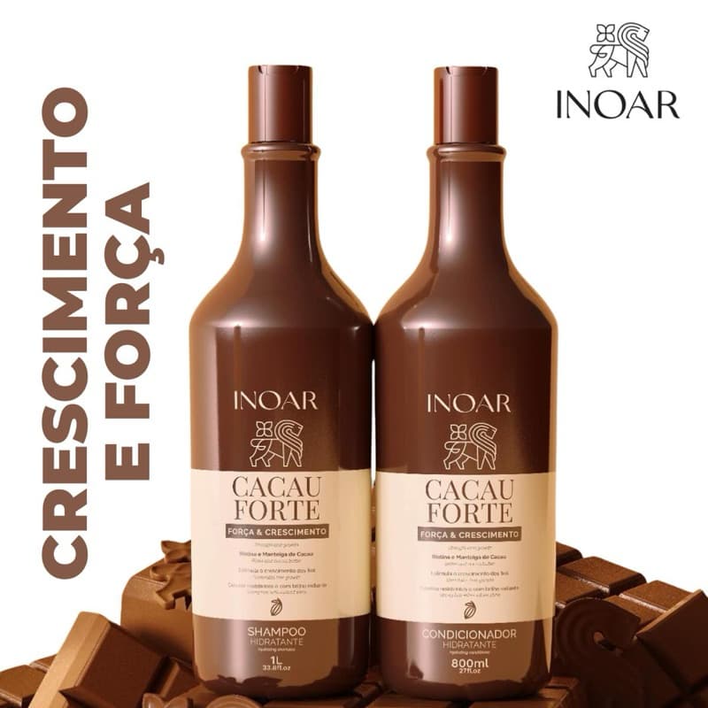 shampoo e condicionador Cacau forte inoar