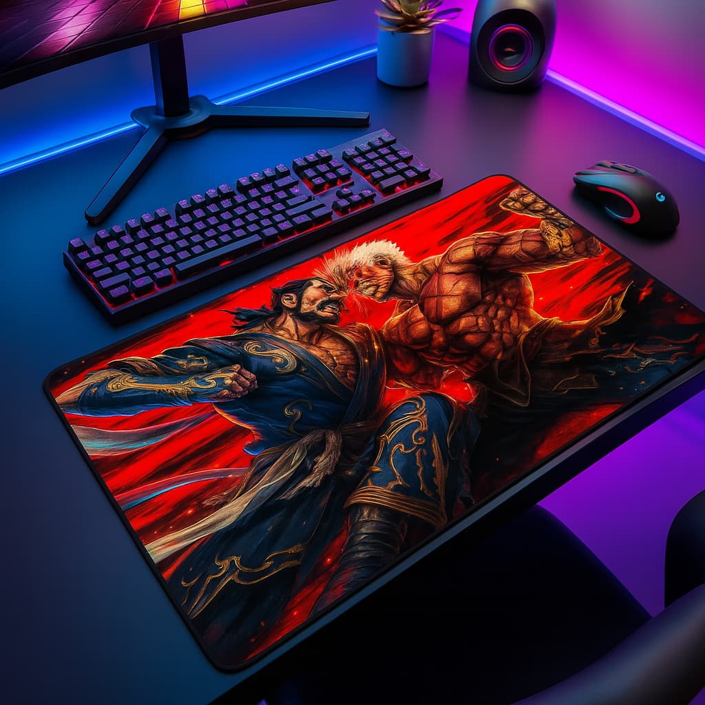 Mouse Pad Gamer Asura 32×42 cm de Tecido Ultra Suave com Base Antiderrapante, Controle e Desempenho