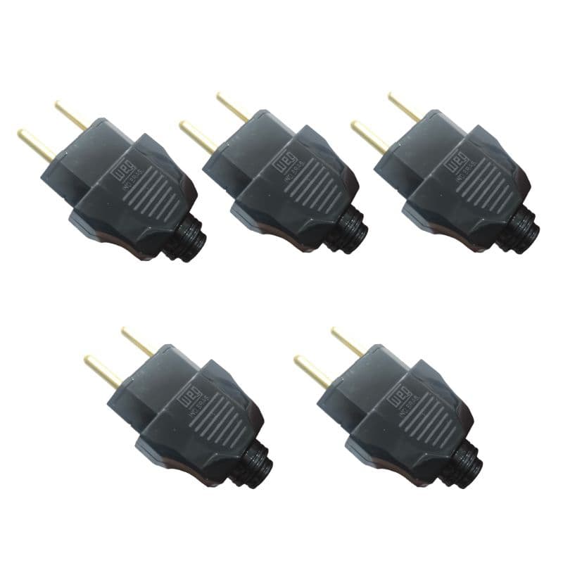 Kit Plug Macho Weg 2p 10a Preto