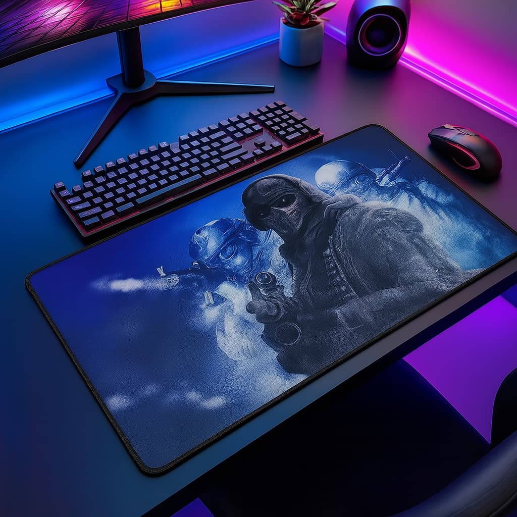 Mouse Pad Gamer 32×42 cm COD Tecido Ultra Suave com Base Antiderrapante, Controle e Desempenho