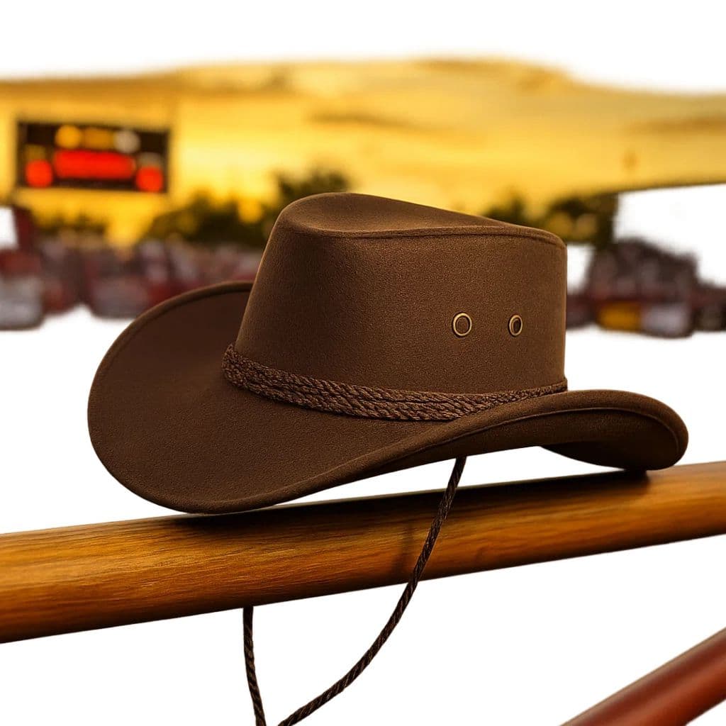 Chapéu Cowboy Unissex Sertanejo Com Aba Larga e Cordão – Estilo Rodeio, Festa Junina e Vaquejada
