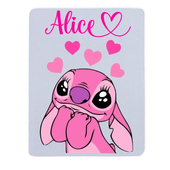 Mouse Pad Estilo Stitch, Angel, Miney e Mickey Personalizado com o Seu nome
