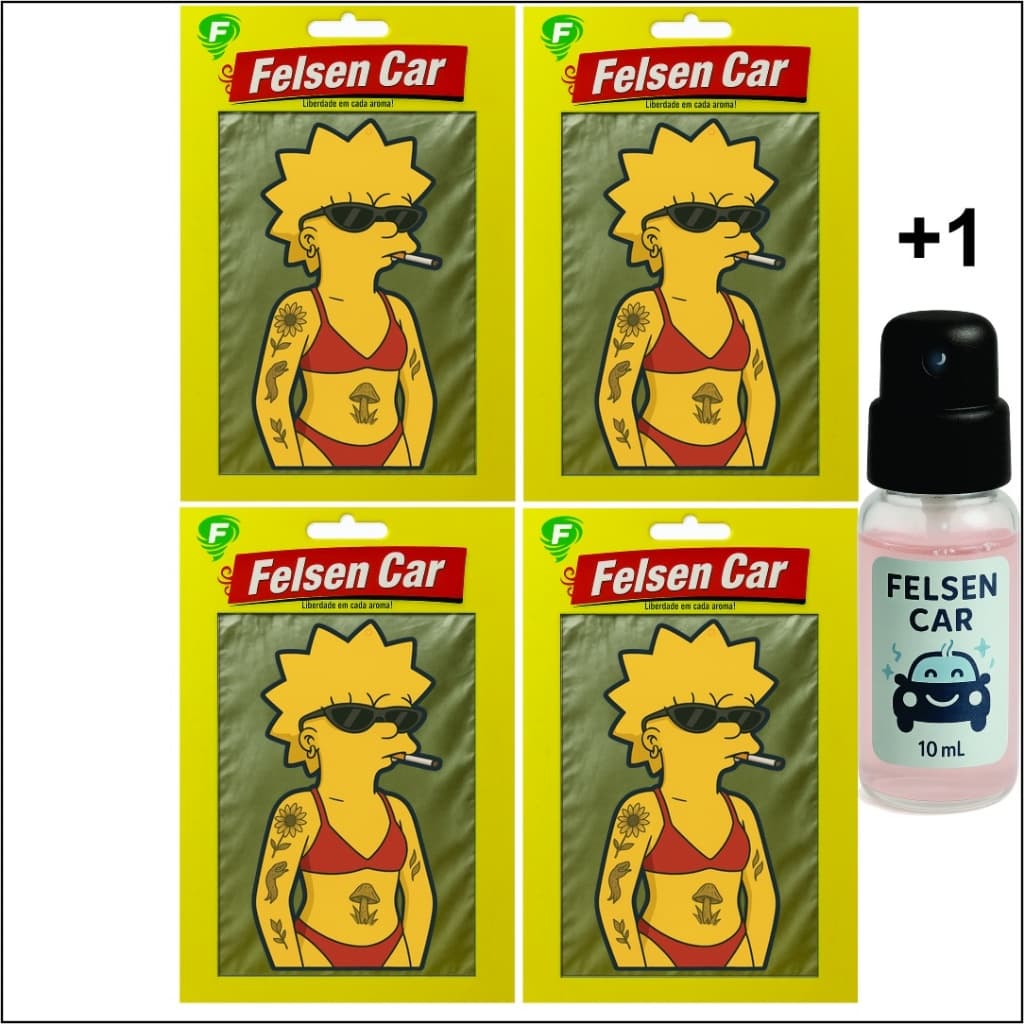 Aromatizante Simpsons Homer Bart Cheirinho de Carro e Ambiente Kit 4/8/12