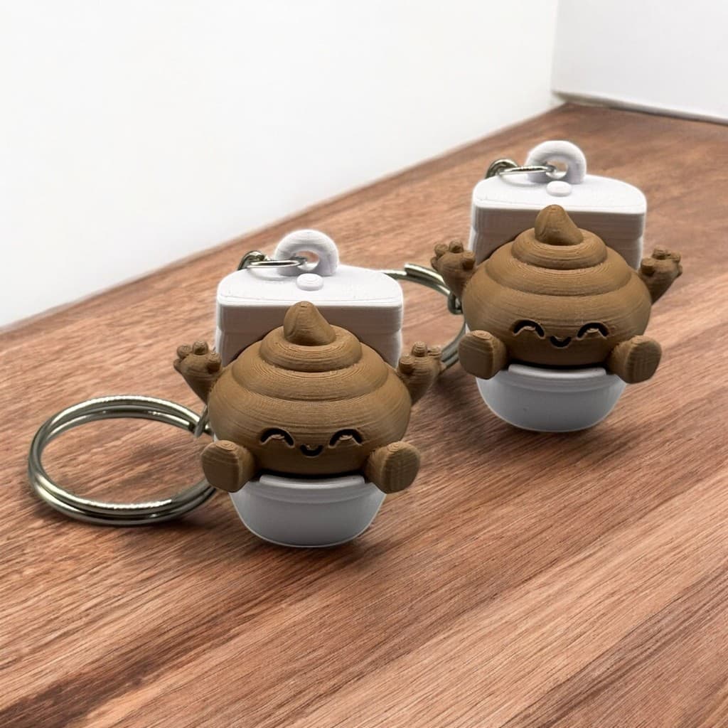 Chaveiro Cocô no Vaso 3D Presente Engraçado Criativo e Diferente Lembrancinha