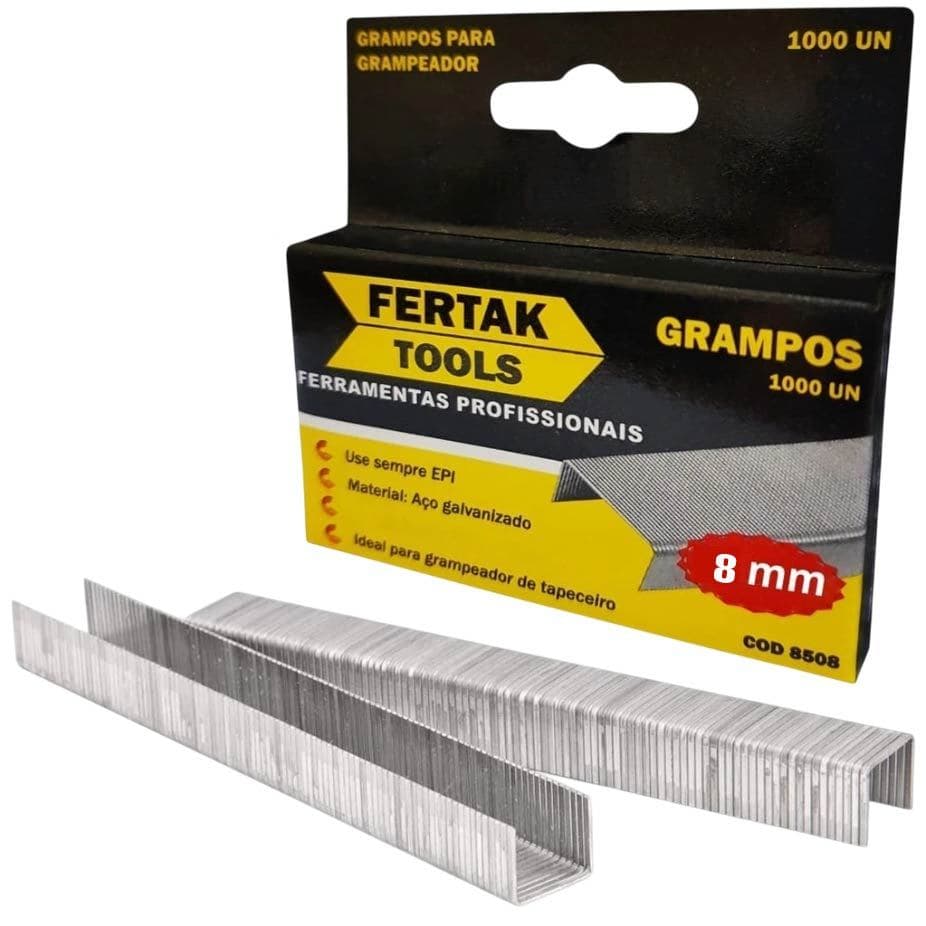 Kit 3.000 Grampos Fertak para Grampeador Profissional