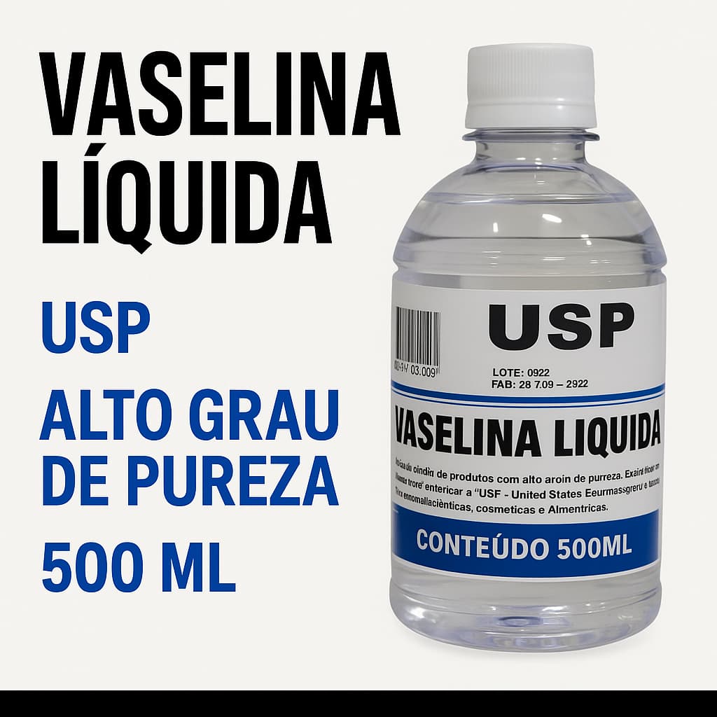 Vaselina Líquida Usp Farmacêutica Incolor Sem Cheiro pura 500 ml