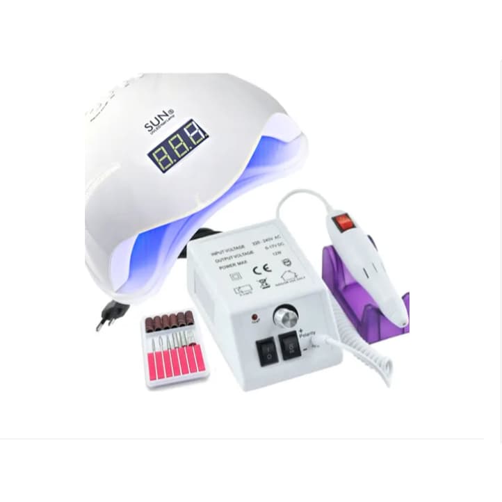 Cabine Sun 5 + Lixadeira Elétrica Mercedes 2000 Unhas De Gel