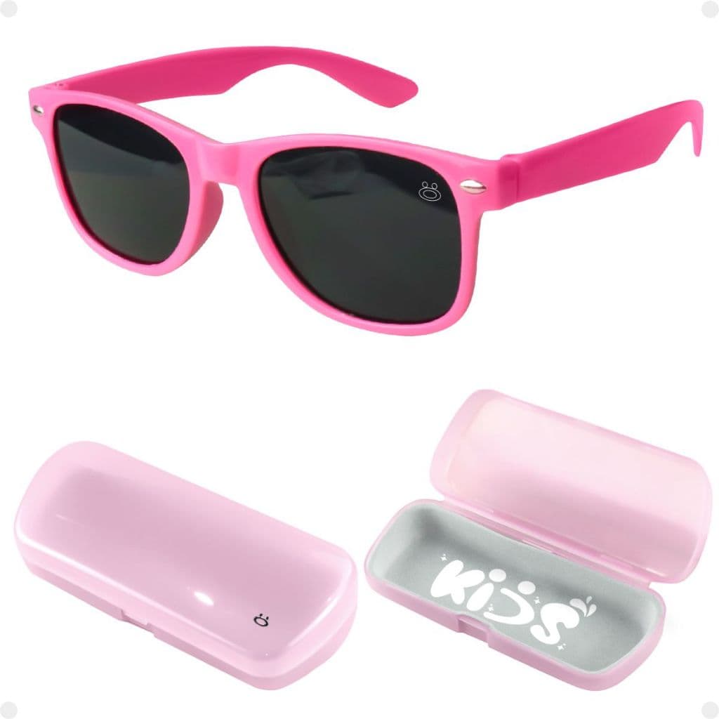 Oculos sol rosa retro infantil feminino protecao uv premium vintage menina qualidade premium criança