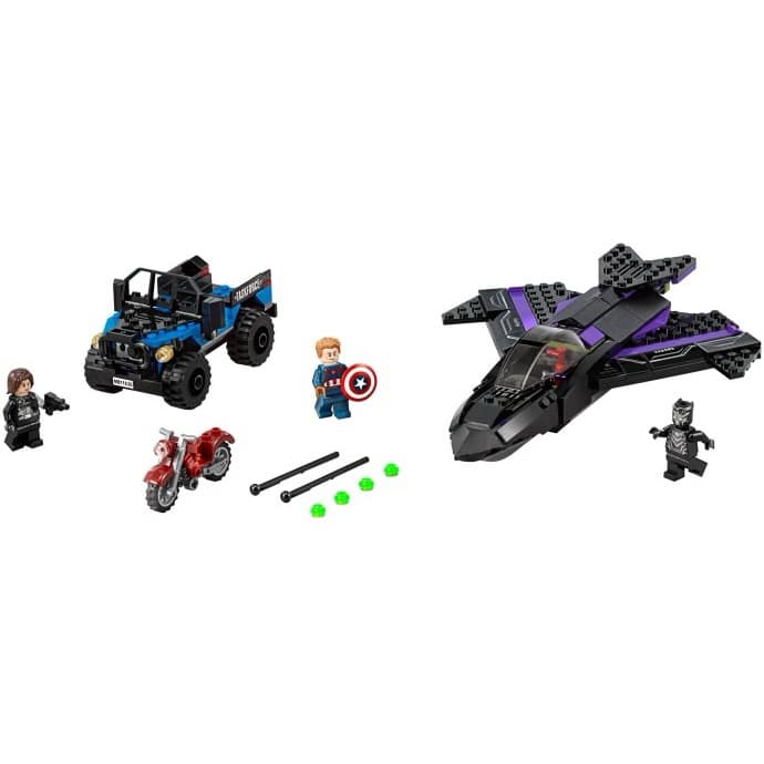 Lego® Capitão América Guerra Civil 76047 Black Panther Pursuit 287 peças Lego original