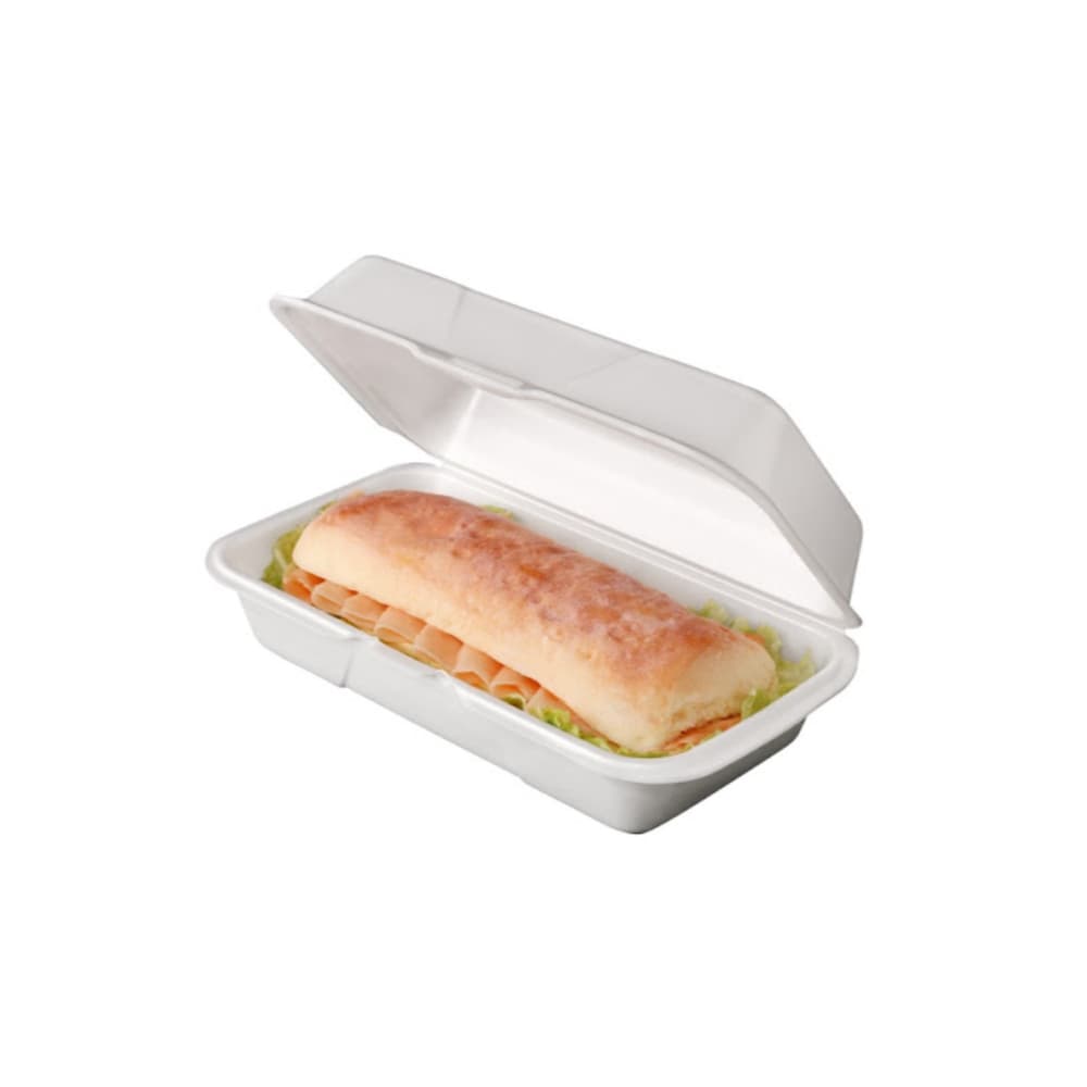 10 Embalagem Bandeja Hotdog Baguete Delivery C/Tampa HM05 Meiwa