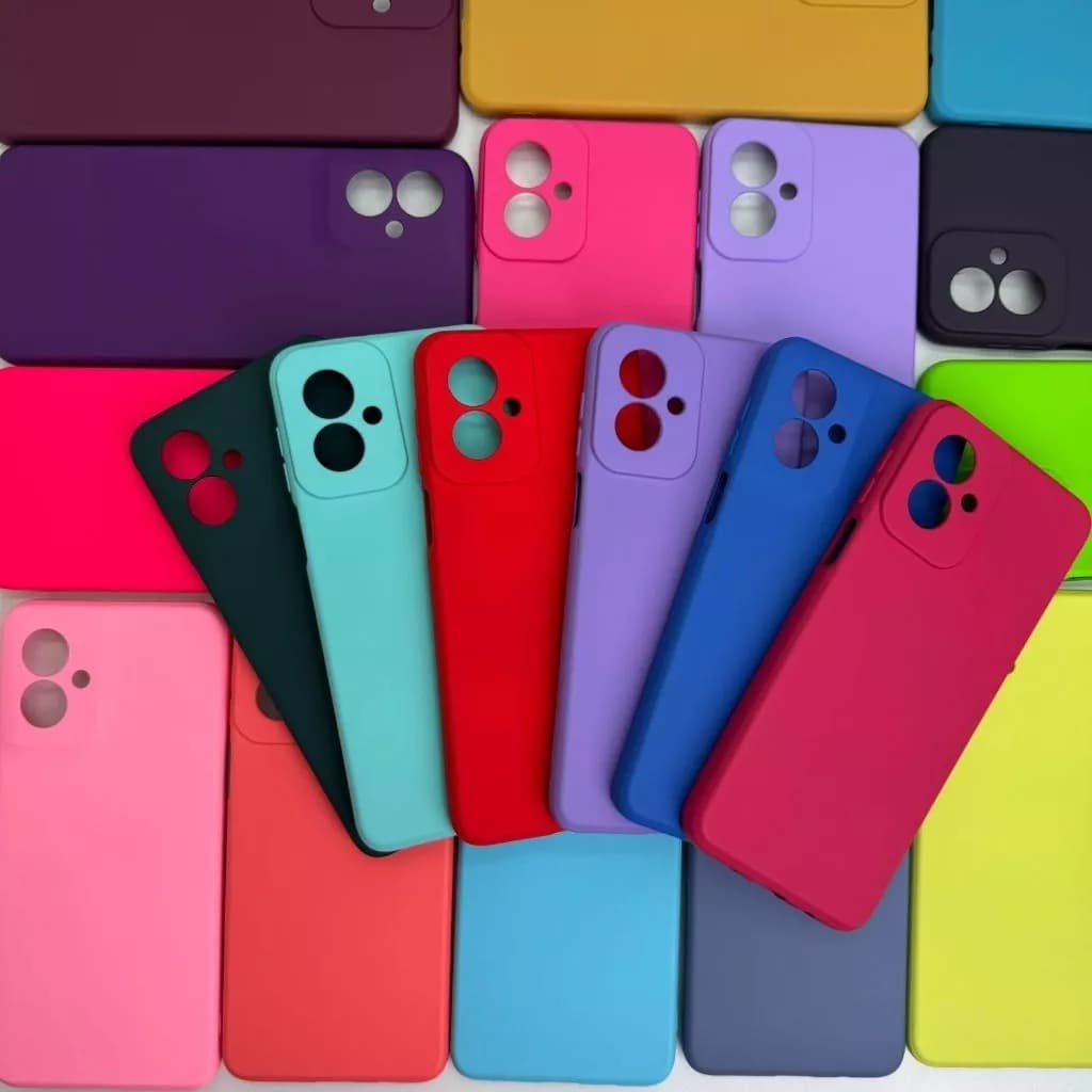 Capa Case Silicone Resistente Aveludado Colorida/Transparente/Carteira Moto G55