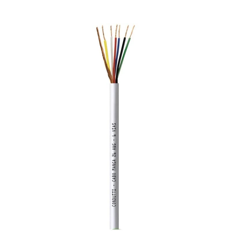 Cabo Manga 6 Vias 3 Pares Condutti 26 AWG 10 a 50 Metros