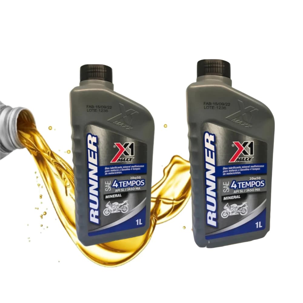 kit 2 Oleo 20w50 4t Para Motos Óleo Lubrificante Para Motor De Motos Motocicletas Quadriciclos