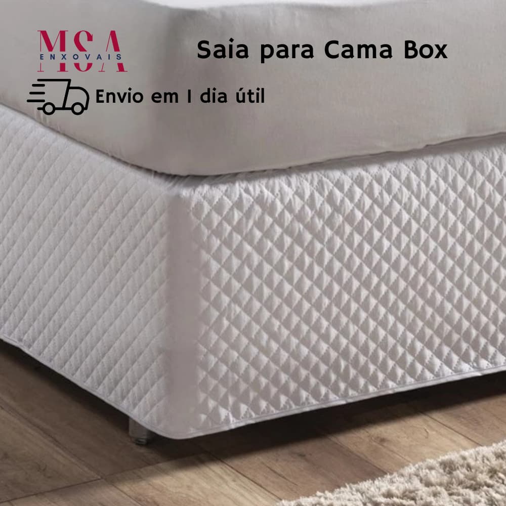 Saia Para Cama Box Capa Box Com Elástico Matelada Microfibra Cama Casal Solteiro Queen King