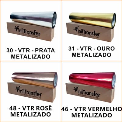 FILME DE RECORTE TERMOCOLANTE  -  Cores metalizadas - 47,5 x 100 cm